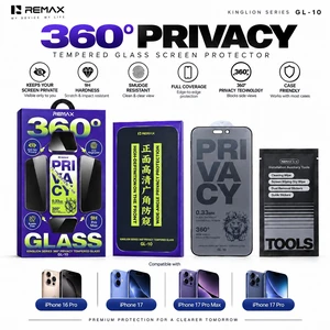 REMAX Privacy Tempered Glass Screen Protector for iPhone 16 Pro REMAX Privacy Tempered Glass Screen Protector for iPhone 16 Pro