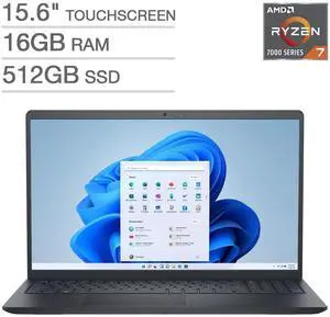 Dell Inspiron 15.6" Laptop  Ryzen 7 7730U  16GB RAM  512GB SSD  Manufacturer Warranty