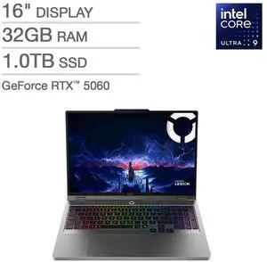 Lenovo Legion 5i 16" Gaming Laptop - Intel Core Ultra 9 275HX - GeForce RTX 5060 - WQXGA (2560x1600) - Windows 11 Home - 32GB RAM - 1TB SSD