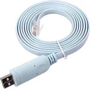 6FT FTDI Chip USB to RJ45 RS232 Rollover Console Cable, T232+ZT213 USB2.0 Serial Console Cord for Network Switch, Router & Wireless AP 6FT FTDI Chip USB to RJ45 RS232 Rollover Console Cable, T232+ZT213 USB2.0 Serial Console Cord for Network Switch, Router & Wireless AP