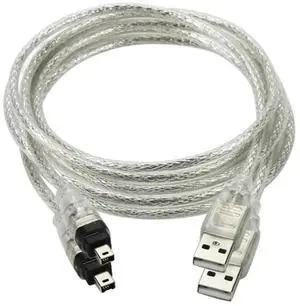2 Pack 1M USB2.0 to IEEE1394 4Pin iLink Firewire Cable Specially for DCR-TRV75E DV Camcorder 2 Pack 1M USB2.0 to IEEE1394 4Pin iLink Firewire Cable Specially for DCR-TRV75E DV Camcorder