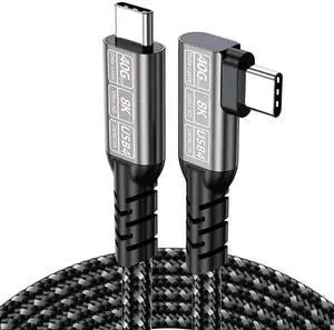 1.64FT Braided Thunderbolt 4 USB4 Type-C to Type-C Cable | 40Gbps,240W PD Charging,8K@60Hz Video for MacBook Pro & Laptops 1.64FT Braided Thunderbolt 4 USB4 Type-C to Type-C Cable | 40Gbps,240W PD Charging,8K@60Hz Video for MacBook Pro & Laptops