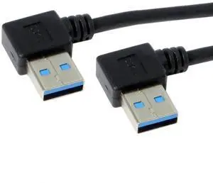 20cm Dual 90° Right Angle USB3.0 Type-A Male to Male Short Cable|5Gbps High Speed Data Cord for External HDD & PC Connection 20cm Dual 90° Right Angle USB3.0 Type-A Male to Male Short Cable|5Gbps High Speed Data Cord for External HDD & PC Connection
