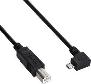 30cm 90° Right Angle Micro USB OTG to USB-B Cable | USB2.0 Host Cord for Printer, Scanner & External Hard Drive 30cm 90° Right Angle Micro USB OTG to USB-B Cable | USB2.0 Host Cord for Printer, Scanner & External Hard Drive