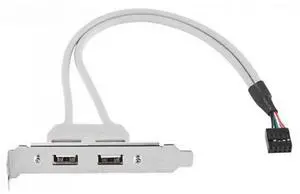 9Pin Motherboard Header 1 to 2 USB 2.0 Cable, 40cm Internal Splitter Cord with 80mm PCI Bracket, Dual USB 2.0 Port Multiplier Panel for Desktop PC 9Pin Motherboard Header 1 to 2 USB 2.0 Cable, 40cm Internal Splitter Cord with 80mm PCI Bracket, Dual USB 2.0 Port Multiplier Panel for Desktop PC