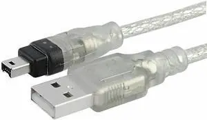 6ft/1.8m USB 2.0 to Firewire IEEE 1394 4Pin iLink Adapter Cable, USB A Male to 4-Pin Firewire Data Cord for Sony DV Camcorders, Digital Cameras & Legacy Devices 6ft/1.8m USB 2.0 to Firewire IEEE 1394 4Pin iLink Adapter Cable, USB A Male to 4-Pin Firewire Data Cord for Sony DV Camcorders, Digital Cameras & Legacy Devices