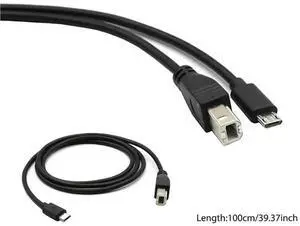 Micro USB Male to USB 2.0 Type-B Male OTG Data Cable for Phone, Tablet & Printer Micro USB Male to USB 2.0 Type-B Male OTG Data Cable for Phone, Tablet & Printer