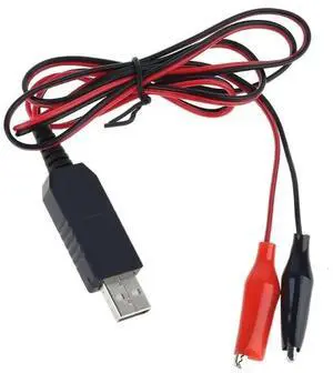 USB to Alligator Clip Test Cable, 5V to 3V Power Adapter Crocodile Clamp Cord for Electrical Testing & Multimeter USB to Alligator Clip Test Cable, 5V to 3V Power Adapter Crocodile Clamp Cord for Electrical Testing & Multimeter
