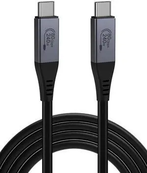 5FT USB4 Cable, 80Gbps Bidirectional, 120Gbps Unidirectional Bandwidth, 8K@60Hz, 240W PD Charging, USB-IF Certified, Compatible with Thunderbolt 5/4/3, USB4, SSD, MacBook M4 Pro, Docks, eGPU 5FT USB4 Cable, 80Gbps Bidirectional, 120Gbps Unidirectional Bandwidth, 8K@60Hz, 240W PD Charging, USB-IF Certified, Compatible with Thunderbolt 5/4/3, USB4, SSD, MacBook M4 Pro, Docks, eGPU