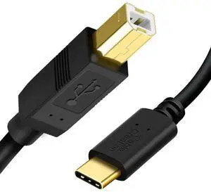 3 Pack 6.6FT USB C to USB B Printer Cable, Black, Compatible with MacBook Pro/Air, Yamaha, Casio Digital Piano, DJ Controller 3 Pack 6.6FT USB C to USB B Printer Cable, Black, Compatible with MacBook Pro/Air, Yamaha, Casio Digital Piano, DJ Controller