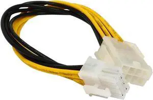 8 Inch ATX/EPS 8-Pin (4+4) CPU Power Extension Cable, 12V PSU to Motherboard Power Cord 8 Inch ATX/EPS 8-Pin (4+4) CPU Power Extension Cable, 12V PSU to Motherboard Power Cord