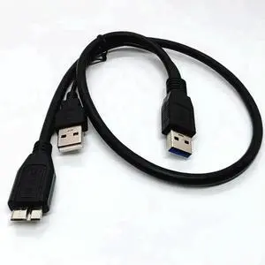 0.6m USB 3.0 Type A to Micro B Y Splitter Cable, External Hard Drive Data & Power Charging Cord for Mobile HDD 0.6m USB 3.0 Type A to Micro B Y Splitter Cable, External Hard Drive Data & Power Charging Cord for Mobile HDD
