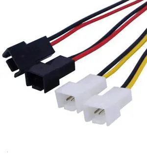 1 Piece 4-Pin to 3-Pin Fan Power Adapter Cable, Dual 12V & Dual 5V Output PC Case Cooling Fan Wire, 12.5cm Length 1 Piece 4-Pin to 3-Pin Fan Power Adapter Cable, Dual 12V & Dual 5V Output PC Case Cooling Fan Wire, 12.5cm Length