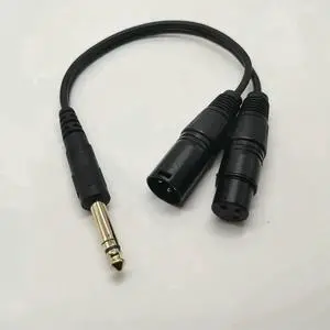 1/4 Inch 6.35mm TRS to XLR Male/Female Audio Cable, Double Shielded Mic & Speaker Connection Cord 1/4 Inch 6.35mm TRS to XLR Male/Female Audio Cable, Double Shielded Mic & Speaker Connection Cord
