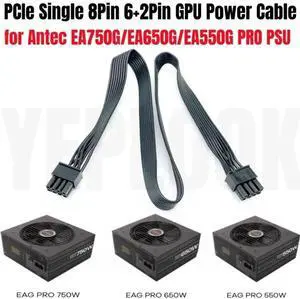 PCI-E Single 8Pin (6+2 Detachable) GPU Modular Power Cable Compatible with Antec EAG 550W/650W/750W PRO Earthwatts Gold Semi-Modular PSU PCI-E Single 8Pin (6+2 Detachable) GPU Modular Power Cable Compatible with Antec EAG 550W/650W/750W PRO Earthwatts Gold Semi-Modular PSU