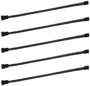 5 Pack 27cm (10.6 Inch) 4-Pin PWM Fan Extension Cables for PC Case Cooling Fans 5 Pack 27cm (10.6 Inch) 4-Pin PWM Fan Extension Cables for PC Case Cooling Fans