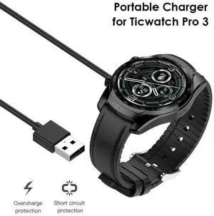 Wireless Charging Dock Compatible with Ticwatch Pro 3 / Ticwatch Pro 3 LTE Smart Watch, Replacement Charger Dock Power Adapter Charging Cable Wireless Charging Dock Compatible with Ticwatch Pro 3 / Ticwatch Pro 3 LTE Smart Watch, Replacement Charger Dock Power Adapter Charging Cable