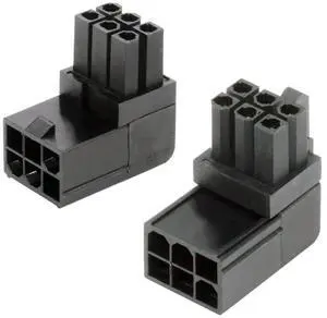 2 Pack 90 Degree Up/Down ATX 6Pin Male to Female GPU Power Angle Adapter Connector 2 Pack 90 Degree Up/Down ATX 6Pin Male to Female GPU Power Angle Adapter Connector