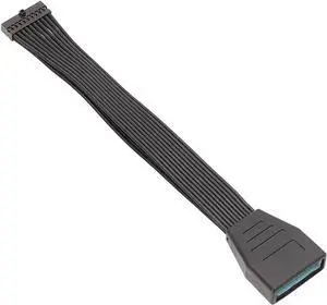6 Inches Flat Low Profile USB 3.0 19/20Pin Internal Header Male to Female Extension Cable, Motherboard USB Extender to Avoid GPU Blocking Ports 6 Inches Flat Low Profile USB 3.0 19/20Pin Internal Header Male to Female Extension Cable, Motherboard USB Extender to Avoid GPU Blocking Ports