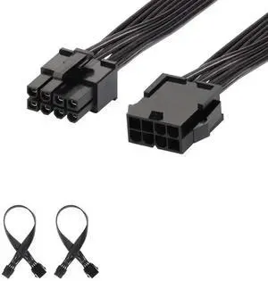 2 Pack 12 Inch PCIe 8Pin Power Extension Cables 2 Pack 12 Inch PCIe 8Pin Power Extension Cables