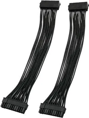 2PCS 24Pin ATX Extension Cable Male to Female, 32cm (12.6 Inch), PC Motherboard PSU Internal Power Extender 2PCS 24Pin ATX Extension Cable Male to Female, 32cm (12.6 Inch), PC Motherboard PSU Internal Power Extender