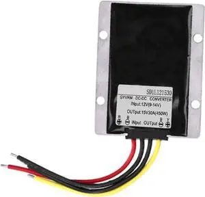 DC-DC Step-Up Boost Converter, 9-14V Input to 15V Output, Max 450W, Rated 25A, 12V to 15V Voltage Regulator Module for Automotive Use DC-DC Step-Up Boost Converter, 9-14V Input to 15V Output, Max 450W, Rated 25A, 12V to 15V Voltage Regulator Module for Automotive Use