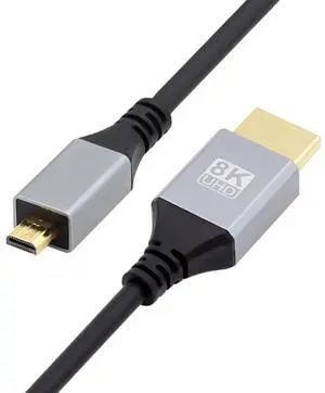 50cm Ultra Thin Micro HDMI 2.1 Cable, Super Flexible Slim Type-A Male to Type-D Male Cord Supports 8K 4K UHD for Camera HDTV 50cm Ultra Thin Micro HDMI 2.1 Cable, Super Flexible Slim Type-A Male to Type-D Male Cord Supports 8K 4K UHD for Camera HDTV