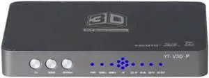 2D to 3D HDMI Video Converter, Convert Left/Right & Top/Bottom Split Images to 3D Format, Compatible with Projectors & Blu-ray Players, EU Power Plug 2D to 3D HDMI Video Converter, Convert Left/Right & Top/Bottom Split Images to 3D Format, Compatible with Projectors & Blu-ray Players, EU Power Plug