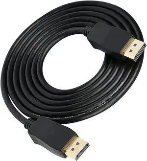 6FT Black Male to Male DisplayPort Cable with Gold-Plated Connectors, Supports 4K/2K@60Hz for PC Laptop Gaming Monitor HDTV 6FT Black Male to Male DisplayPort Cable with Gold-Plated Connectors, Supports 4K/2K@60Hz for PC Laptop Gaming Monitor HDTV
