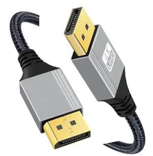 200cm Straight DisplayPort to DP Cable with Silver Sleeve, Supports 4K@60Hz UHD Synchronized Audio Video for Desktop Laptop Monitor Graphics Card 200cm Straight DisplayPort to DP Cable with Silver Sleeve, Supports 4K@60Hz UHD Synchronized Audio Video for Desktop Laptop Monitor Graphics Card