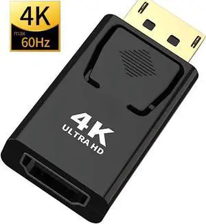 5-Pack CableCreation DP Male to HDMI 1.4 Female Adapter, Gold-Plated DP to HDMI Converter Supports 4K 3D Audio Video Sync for Laptop PC HDTV Monitor Projector, Black 5-Pack CableCreation DP Male to HDMI 1.4 Female Adapter, Gold-Plated DP to HDMI Converter Supports 4K 3D Audio Video Sync for Laptop PC HDTV Monitor Projector, Black