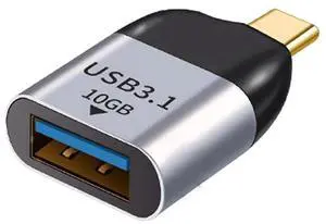 USB 3.0 OTG Adapter, USB-A Female to USB-C Male 10Gbps High Speed Host OTG Data Converter, Compatible with USB-C Laptops, Smartphones and Tablets USB 3.0 OTG Adapter, USB-A Female to USB-C Male 10Gbps High Speed Host OTG Data Converter, Compatible with USB-C Laptops, Smartphones and Tablets