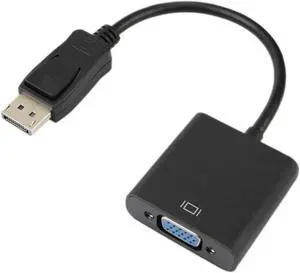 Active DisplayPort to VGA Adapter, DP Male to VGA Female 1080P Video Converter, 24K Gold-Plated Supports 1920x1200, Black for Laptop PC Monitor Projector HDTV Active DisplayPort to VGA Adapter, DP Male to VGA Female 1080P Video Converter, 24K Gold-Plated Supports 1920x1200, Black for Laptop PC Monitor Projector HDTV