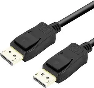 6 Feet Black DisplayPort to DisplayPort Cable, DP to DP Cord Supports 4K@60Hz, 2K@144Hz for Gaming Monitor PC Laptop HDTV 6 Feet Black DisplayPort to DisplayPort Cable, DP to DP Cord Supports 4K@60Hz, 2K@144Hz for Gaming Monitor PC Laptop HDTV