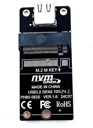 M.2 NVMe to USB3.2 Gen2 Type-C Adapter Board, 10Gbps Portable SSD Enclosure Converter Card, Supports 2230/2242/2260/2280 M-Key NGFF Solid State Drives M.2 NVMe to USB3.2 Gen2 Type-C Adapter Board, 10Gbps Portable SSD Enclosure Converter Card, Supports 2230/2242/2260/2280 M-Key NGFF Solid State Drives