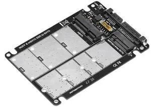 2-in-1 Combo M.2 NGFF & mSATA to SATA 3.0 Adapter Card, Convert M.2 B-Key NGFF SSD or mSATA SSD to Standard SATA III Port for Desktop & Laptop Storage Upgrade 2-in-1 Combo M.2 NGFF & mSATA to SATA 3.0 Adapter Card, Convert M.2 B-Key NGFF SSD or mSATA SSD to Standard SATA III Port for Desktop & Laptop Storage Upgrade