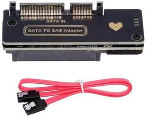SATA to SFF-8482 SAS Adapter Converter, Connect 2.5/3.5 Inch SAS Hard Drives to Standard Motherboard SATA Ports SATA to SFF-8482 SAS Adapter Converter, Connect 2.5/3.5 Inch SAS Hard Drives to Standard Motherboard SATA Ports