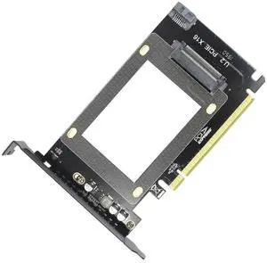 PCIe 3.0 x16 U.2 SFF-8639 Adapter Card, NVMe & SATA U.2 SSD PCIe Expansion Card for 2.5 Inch Intel U.2 SSD Samsung PM953 Enterprise Storage Upgrade PCIe 3.0 x16 U.2 SFF-8639 Adapter Card, NVMe & SATA U.2 SSD PCIe Expansion Card for 2.5 Inch Intel U.2 SSD Samsung PM953 Enterprise Storage Upgrade