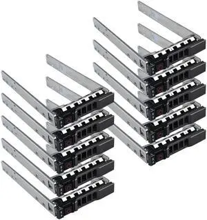 10 Pack 2.5 Inch SFF SAS SATA NVMe SSD Hard Drive Tray Caddy PN G176J 0G176J Hot Swap Carrier Compatible with Dell PowerEdge 12G 13G 14G T440 T640 R630 R730 R730XD T430 T630 R830 R930 R720 R820 R920 S 10 Pack 2.5 Inch SFF SAS SATA NVMe SSD Hard Drive Tray Caddy PN G176J 0G176J Hot Swap Carrier Compatible with Dell PowerEdge 12G 13G 14G T440 T640 R630 R730 R730XD T430 T630 R830 R930 R720 R820 R920 S