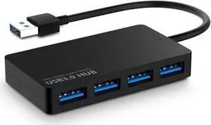 Ultra Slim Black 4-Port USB 3.0 Hub, 5Gbps High Speed Data Splitter, Portable USB Port Expander Compatible with Mac, Windows Laptops & Ultrabooks Ultra Slim Black 4-Port USB 3.0 Hub, 5Gbps High Speed Data Splitter, Portable USB Port Expander Compatible with Mac, Windows Laptops & Ultrabooks
