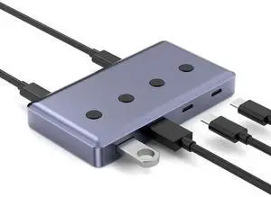 6 Port USB 3.2 Hub Splitter, USB-A & USB-C Ports with USB C Power Supply Port, 10Gbps High Speed Data Hub for PC, External HDD, Flash Drives, Keyboard & Peripherals 6 Port USB 3.2 Hub Splitter, USB-A & USB-C Ports with USB C Power Supply Port, 10Gbps High Speed Data Hub for PC, External HDD, Flash Drives, Keyboard & Peripherals
