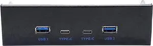 5.25 Inch Optical Drive Bay USB 3.2 Gen 2 Front Panel Hub, 2 USB-C + 2 USB-A 10Gbps PC Expansion Adapter, 2.6FT 20Pin Key-A Type-E Motherboard Header Splitter Cable Included 5.25 Inch Optical Drive Bay USB 3.2 Gen 2 Front Panel Hub, 2 USB-C + 2 USB-A 10Gbps PC Expansion Adapter, 2.6FT 20Pin Key-A Type-E Motherboard Header Splitter Cable Included