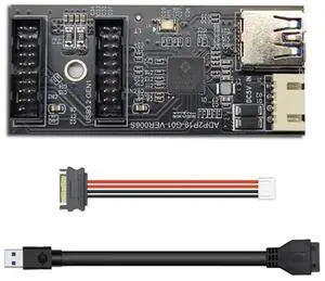 19/20Pin USB 3.0 Header Splitter Adapter Hub, Single Male Header to Dual 19/20Pin Female Ports PCBA Converter, 5Gbps High Speed Internal USB Expansion for Desktop Motherboard 19/20Pin USB 3.0 Header Splitter Adapter Hub, Single Male Header to Dual 19/20Pin Female Ports PCBA Converter, 5Gbps High Speed Internal USB Expansion for Desktop Motherboard