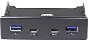 3.5 Inch Floppy Bay 4-Port USB Hub, Dual 5Gbps USB 3.1 Type-C + Dual USB 3.0 Type-A Front Panel Adapter, 19Pin USB 3.0 Header Splitter for Desktop PC Chassis 3.5 Inch Floppy Bay 4-Port USB Hub, Dual 5Gbps USB 3.1 Type-C + Dual USB 3.0 Type-A Front Panel Adapter, 19Pin USB 3.0 Header Splitter for Desktop PC Chassis