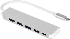 Male to USB 3.0 Hub Adapter with 4K HDMI Output, 5Gbps High-Speed Data Transfer Multiport Connector for USB-A Devices Male to USB 3.0 Hub Adapter with 4K HDMI Output, 5Gbps High-Speed Data Transfer Multiport Connector for USB-A Devices