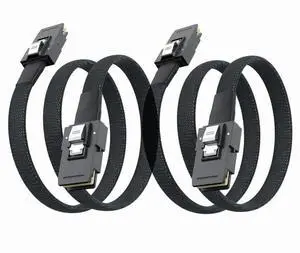 2 Pack 1M 3.3ft SFF-8087 to SFF-8087 Internal Mini SAS Cable, 6Gbps 100-Ohm Hot-Swap SAS Wire Compatible with SATA, for Server RAID Card & Hard Drive Backplane 2 Pack 1M 3.3ft SFF-8087 to SFF-8087 Internal Mini SAS Cable, 6Gbps 100-Ohm Hot-Swap SAS Wire Compatible with SATA, for Server RAID Card & Hard Drive Backplane