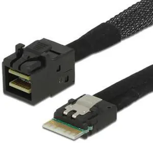50cm Slimline SAS SFF-8654 38Pin Host to SFF-8643 HD Mini SAS Target Interconnect Cable, PCIe 4.0 Internal Server RAID Storage Cable 50cm Slimline SAS SFF-8654 38Pin Host to SFF-8643 HD Mini SAS Target Interconnect Cable, PCIe 4.0 Internal Server RAID Storage Cable
