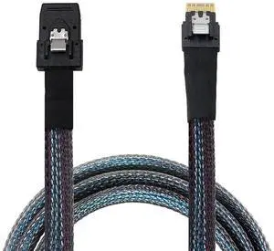 2PCS SFF-8654 4i 38Pin to SFF-8087 4i 36Pin Slimline SAS 4.0 Cable, 1.6FT Black Server Storage Cable 2PCS SFF-8654 4i 38Pin to SFF-8087 4i 36Pin Slimline SAS 4.0 Cable, 1.6FT Black Server Storage Cable