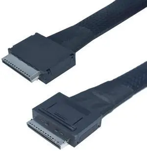 50cm/1.6FT OCuLink PCIe 4.0 Cable, Dual SFF-8611 8i Male to Male High-Speed Server Storage Interconnect Cable 50cm/1.6FT OCuLink PCIe 4.0 Cable, Dual SFF-8611 8i Male to Male High-Speed Server Storage Interconnect Cable
