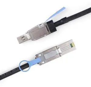 SFF-8644 to SFF-8088 External Mini SAS HD Cable 3M(10ft), SAS 2.0 6Gbps 26Pin Hybrid SCSI Cable, 100-Ohm Controlled Impedance for RAID Controllers, Datacenter Servers & Workstations SFF-8644 to SFF-8088 External Mini SAS HD Cable 3M(10ft), SAS 2.0 6Gbps 26Pin Hybrid SCSI Cable, 100-Ohm Controlled Impedance for RAID Controllers, Datacenter Servers & Workstations